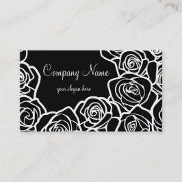 Girl Vintage Black Rose Business Card Visitenkarte