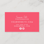 Girl Vintage Rose Blumendruck Visitenkarte (Rückseite)