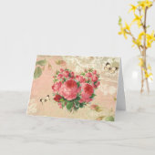 Girl Vintage Rose Herzkollektion Karte (Gelbe Blume)