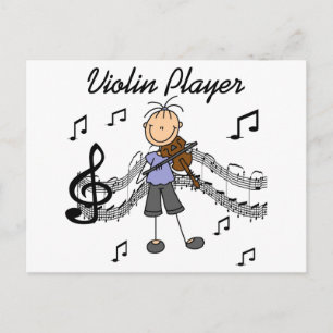 Girl Violin Player Tshirts und Geschenke Postkarte