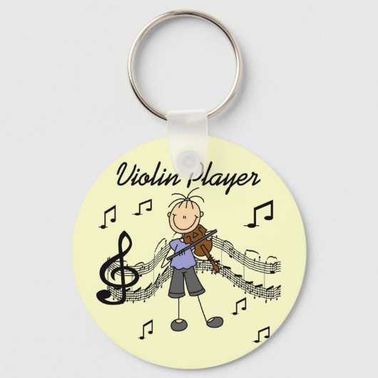 Girl Violin Player Tshirts und Geschenke Schlüsselanhänger (Vorderseite)