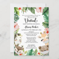Girl Virtual Baby Dusche | Masked Safari Friends