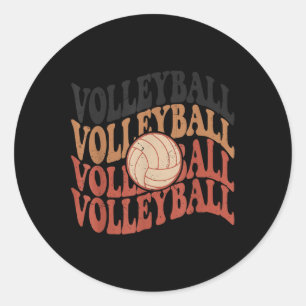 Girl Volleyball T Shirt Teen Frauen Mama Niedlich Runder Aufkleber