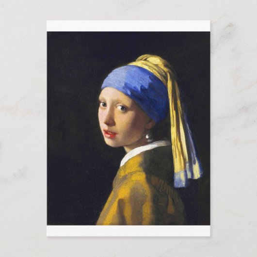 Girl w Pearl Earring ~ Vermeer Postkarte (Vorderseite)