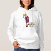 Girl Walking A Dog Hoodie (Vorderseite)
