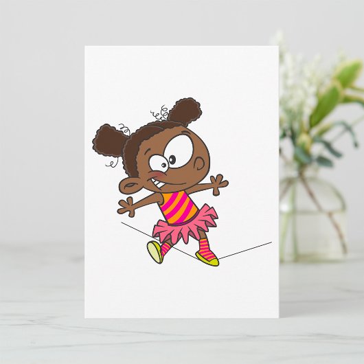 Girl Walking A Tightrope Einladung