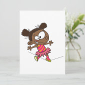 Girl Walking A Tightrope Einladung (Stehend Vorderseite)