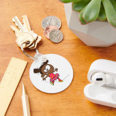 Girl Walking A Tightrope Schlüsselanhänger