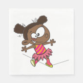 Girl Walking A Tightrope Serviette (Vorderseite)