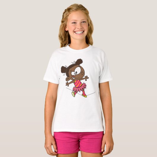 Girl Walking A Tightrope T-Shirt (Vorne ganz)