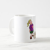 Girl Walking eine Hundekaffee-Tasse Kaffeetasse (Vorderseite Links)