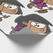 Girl Wandern Geschenkpapier