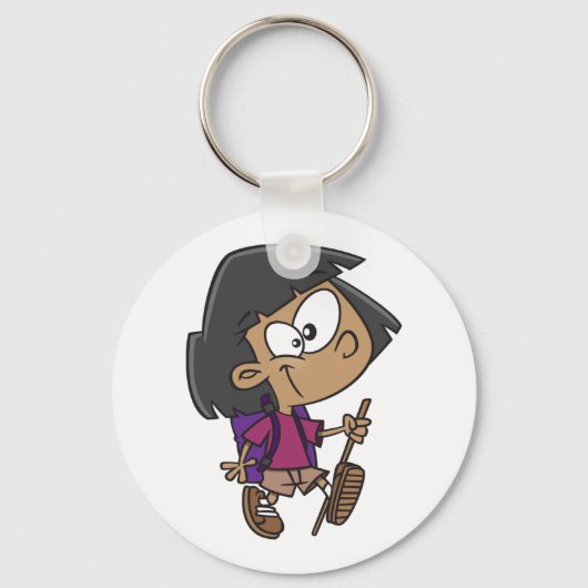 Girl Wandern Schlüsselanhänger (Vorderseite)