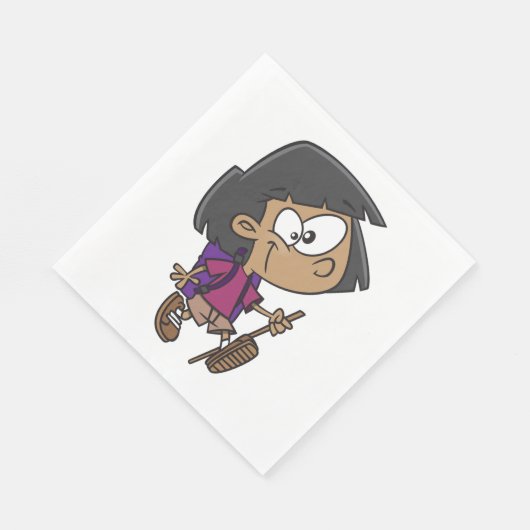 Girl Wandern Serviette (Ecke)