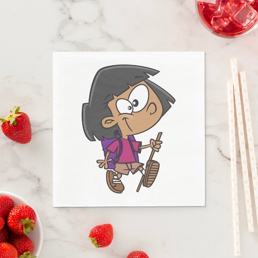 Girl Wandern Serviette