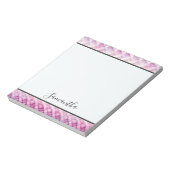 Girl Warm Pink White Abstrakt Notizblock (Rotiert)