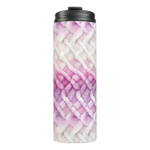Girl Warm Pink White Abstrakt Thermosbecher