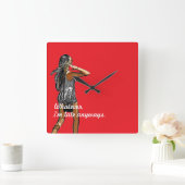 ~Girl, was auch immer ich zu spät bin~ WALL CLOCK! Quadratische Wanduhr (Zuhause)