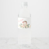 Girl Water Labels Kinderdusche mit Niedlichem Neug Wasserflaschenetikett (Vorderseite)