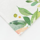 Girl Watercolor Floral Elefant Personalisiert Fleecedecke (Ecke)