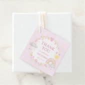 Girl Watercolor Rainbow Baby Dusche Geschenkanhänger (Beispiel)