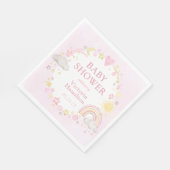 Girl Watercolor Rainbow Baby Dusche Serviette (Ecke)