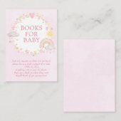 Girl Watercolor Rainbow Books for Baby Begleitkarte (Vorne/Hinten)