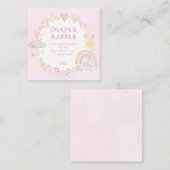 Girl Watercolor Rainbow Diaper Raffle Begleitkarte (Vorne/Hinten)