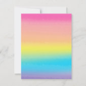 Girl Watercolor Rainbow Monogram Kids Mitteilungskarte (Rückseite)