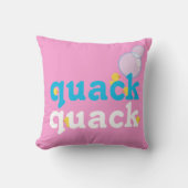 Girl Watercolor Rubber Duck Doppelseitig Kissen (Vorderseite)