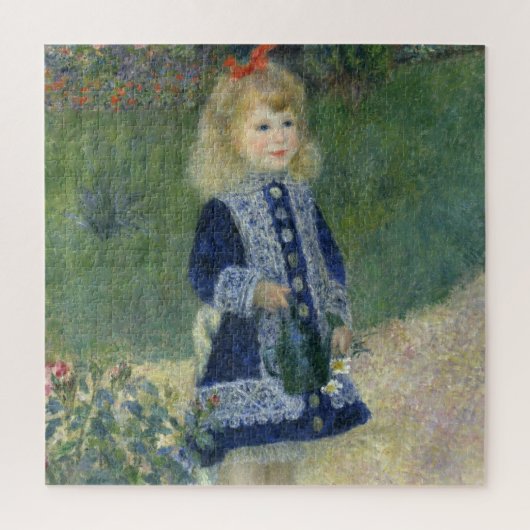 Girl Watering Can Renoir Impressionist Malerei Puzzle (Vertikal)