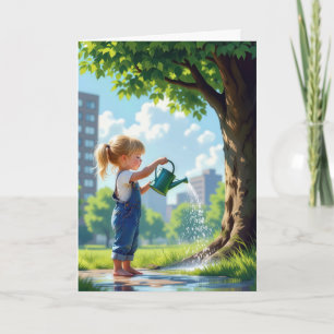 Girl Watering - ein Paradies für Kinder Karte