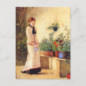 Girl Watering Pflanze Winslow Homer Postkarte (Vorderseite)