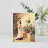 Girl Watering Pflanze Winslow Homer Postkarte (Stehend Vorderseite)