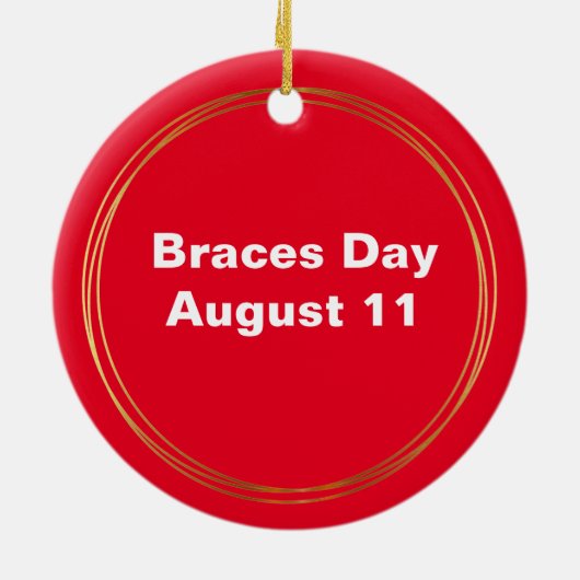 Girl Wear Braces Ornament (Hinten)