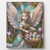 Girl Wear Osterbunny Angel Costume Fotoplatte (Vorderseite)