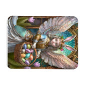 Girl Wear Osterbunny Angel Costume Magnet (Horizontal)