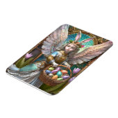 Girl Wear Osterbunny Angel Costume Magnet (Linke Seite)