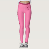 Girl-weiche Rosa mit individualisierbarem Namen un Leggings (Vorderseite)