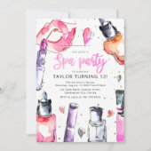 Girl Wellness-Center Birthday Party Einladung (Vorderseite)