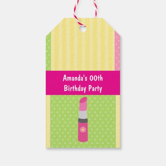 Girl Wellness-Center Birthday Party Guest Fevor Geschenkanhänger (Rückseite)