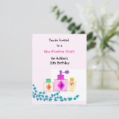 Girl Wellness-Center Slumber Party Einladung (Stehend Vorderseite)