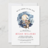 Girl Werewolf | Halloween-Kinderdusche Einladung (Vorderseite)