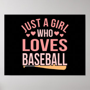 Girl Who Liebe Baseball Sports Player Lover Coach Poster