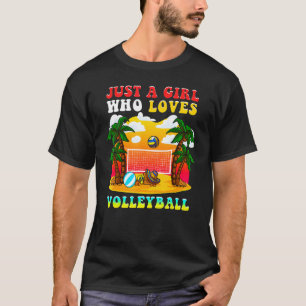 Girl Who Liebe Volleyball Coach Beach Volleyball P T-Shirt