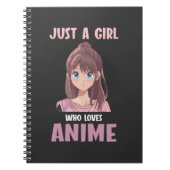 Girl Who Lieben Anime Lover Manga Cosplay Tee Notizblock (Vorderseite)