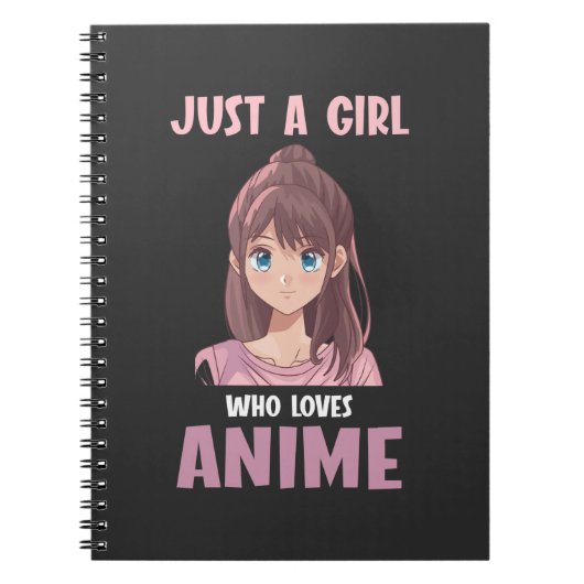 Girl Who Lieben Anime Lover Manga Cosplay Tee Notizblock (Vorderseite)