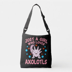 Girl Who Lieben Axolotls Kawaii Animal Axolotl Lie Tragetaschen Mit Langen Trägern