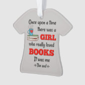 Girl Who Lieben Bücher Ornament (Vorderseite)