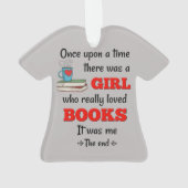 Girl Who Lieben Bücher Ornament (Rückseite)